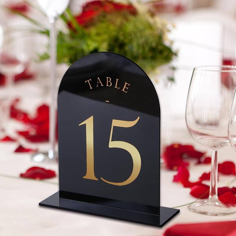 Gebogen Acryl Tafelnummers Bru - Table Number Gold recensie en prijs