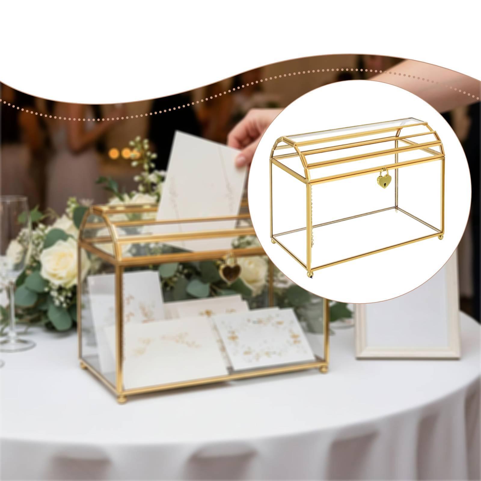 Glazen opbergdoos voor trouwka - Wedding Card Box recensie en prijs